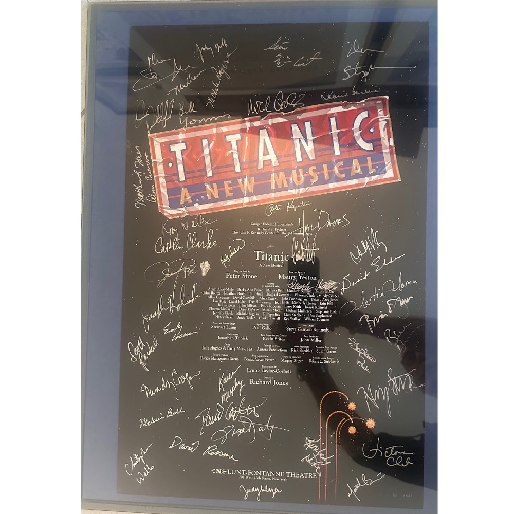 Titanic a New Musical Lunt-Fontaine Theater NYC 1997 Signed Broadway Poster